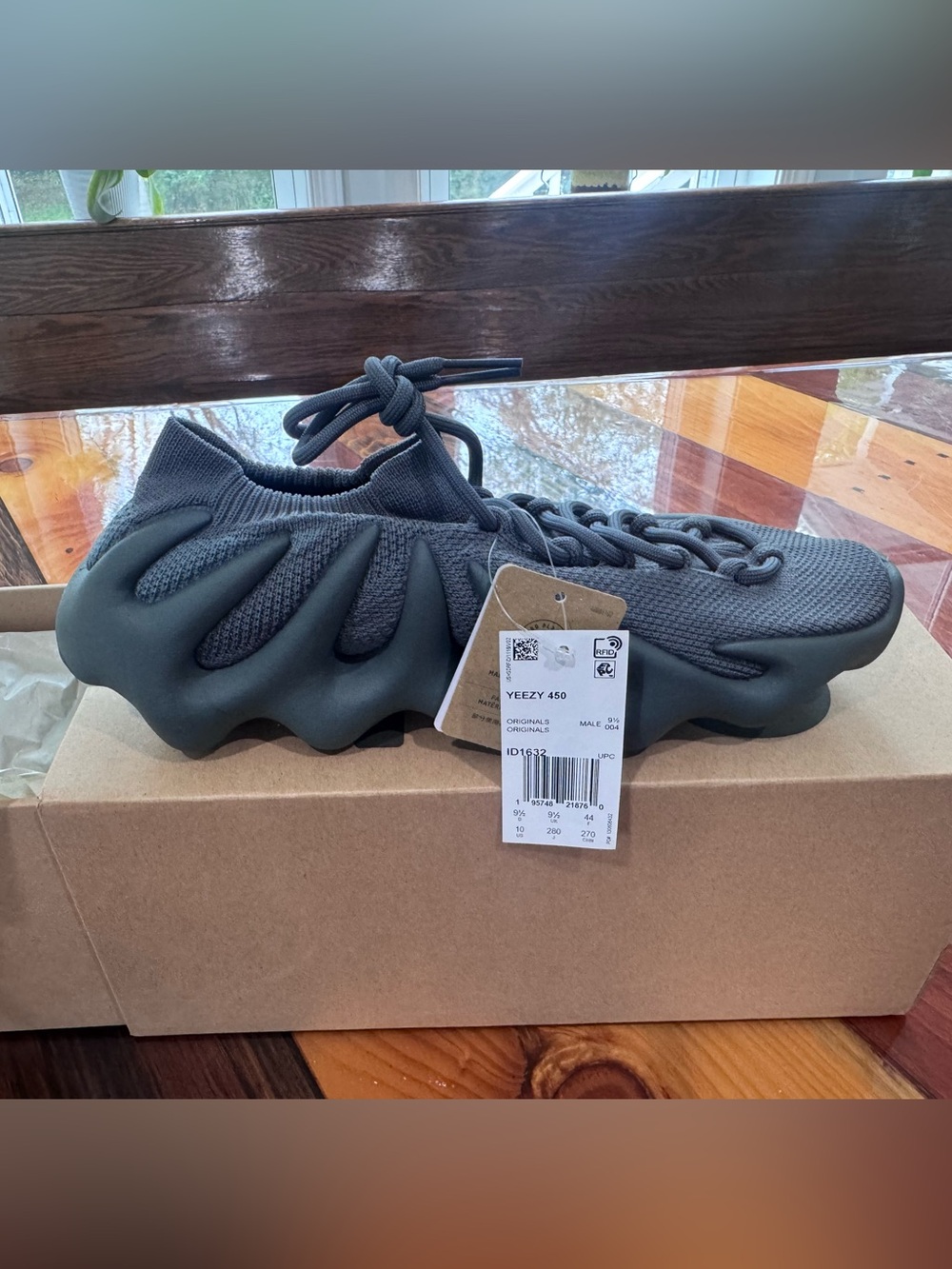 Yeezy 450 Men’s Knit Sneaker — Charcoal